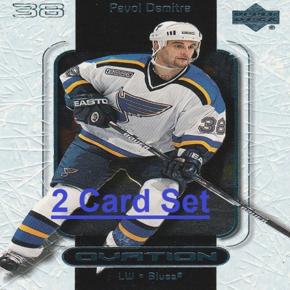 Pavol Demitra St. Louis Blues NHL Hockey Card Collection - 2 Card Set